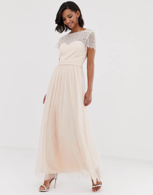 Little Mistress short sleeve maxi dress