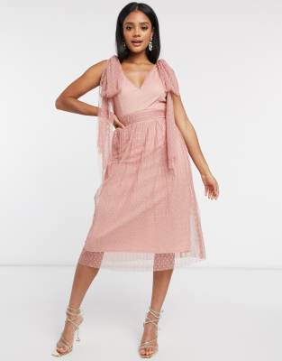 pink midi occasion dress