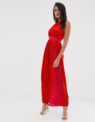 Little Mistress sleeveless maxi dress-Red