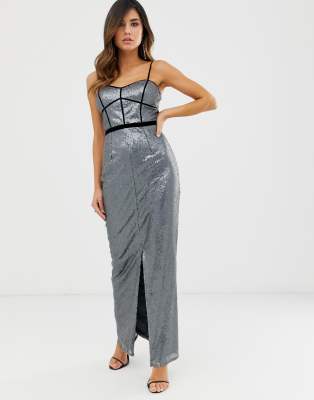 little mistress slate maxi dress