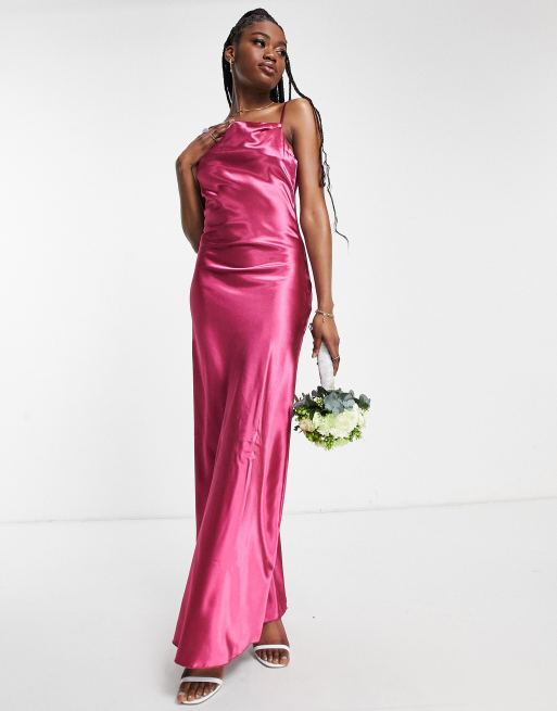 Little Mistress - Slipdress in fuchsia roze