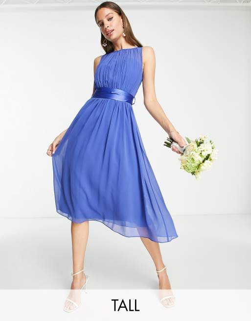 Blue midi cheap skater dress