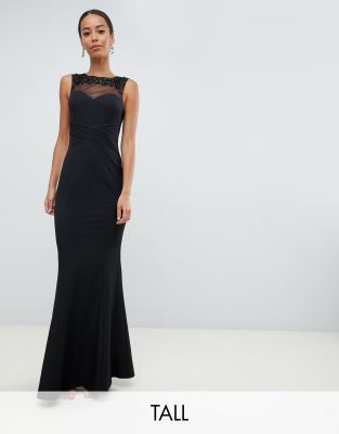 black tall maxi dress