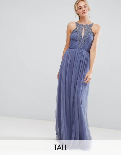 Little Mistress Tall Floral Applique Maxi Dress ASOS Little Mistress Tall Floral Applique Maxi Dress ASOS