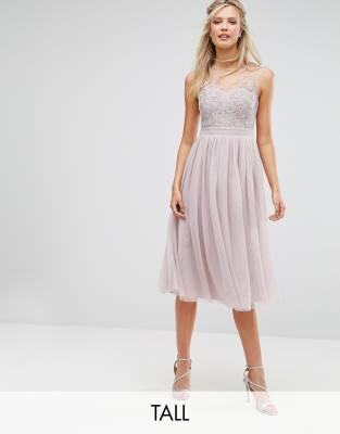 little mistress tall lace applique top tailored jumpsuit