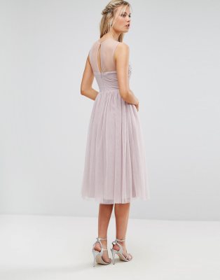 midi tulle prom dress