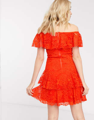 little mistress orange dress