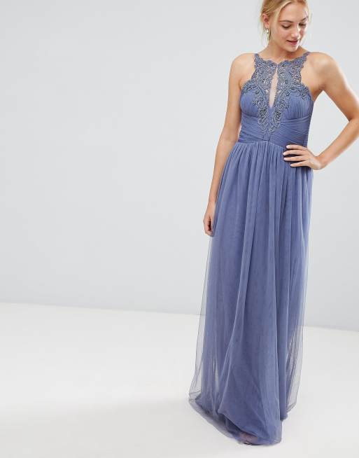 Little Mistress Tall - maxikjole med blomsterapplikation, 4 af 4