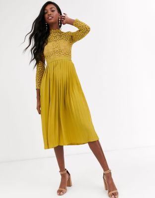 long sleeve dress midi length