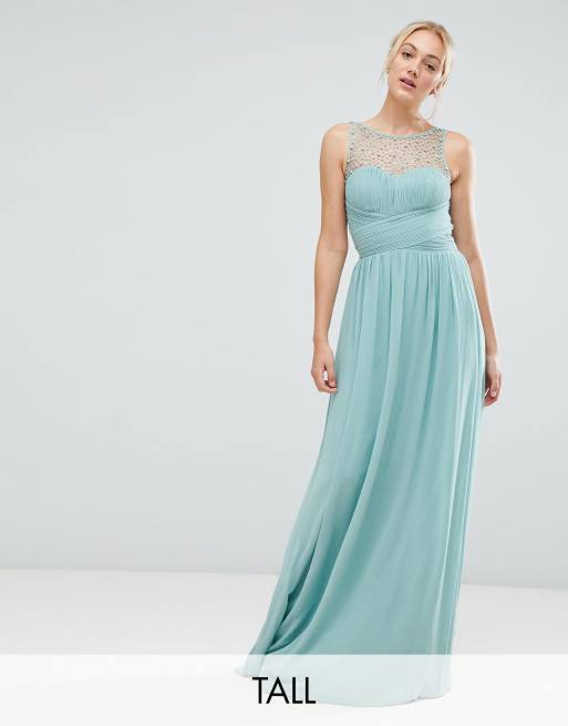 Little Mistress Tall - Robe longue avec corsage orné - Sauge