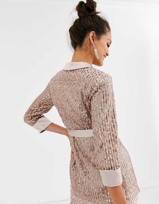 Sequin deals blazer asos