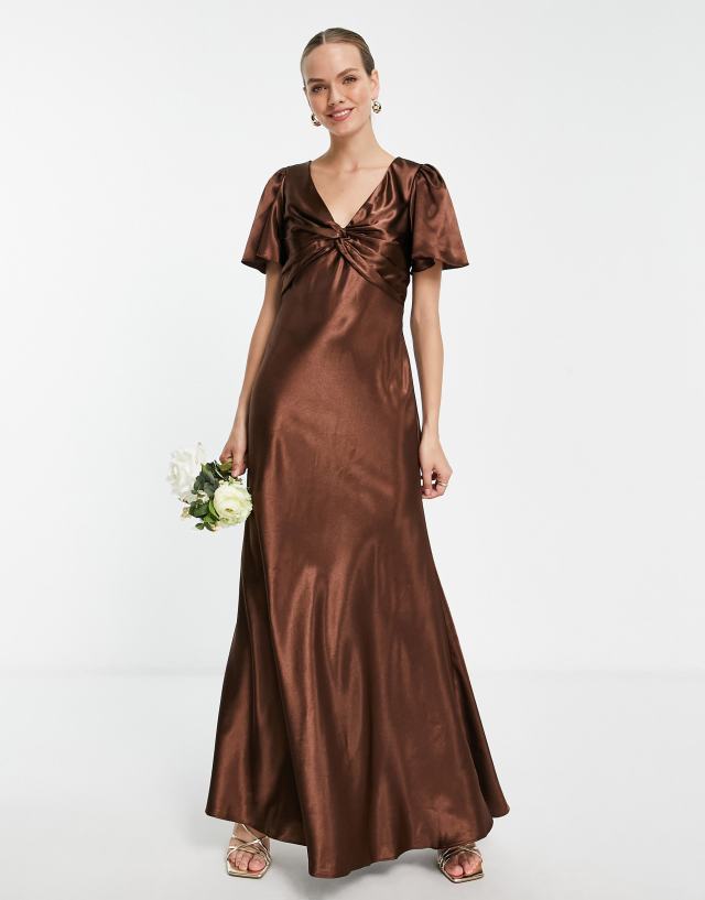 Little Mistress tea dress in chocolate