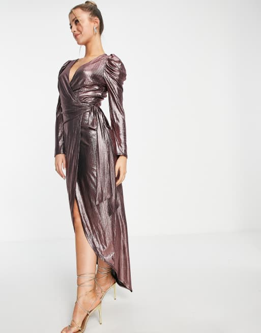 Little mistress long orders sleeve maxi dress