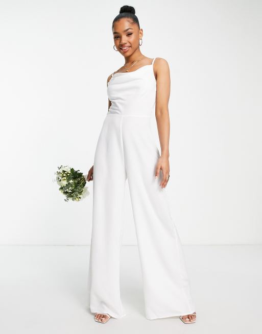 Little Mistress - Tuta jumpsuit da sposa color avorio