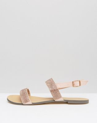 two strap flat sandals