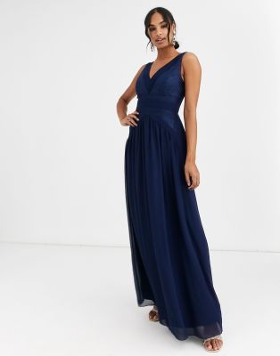 little mistress v neck maxi dress