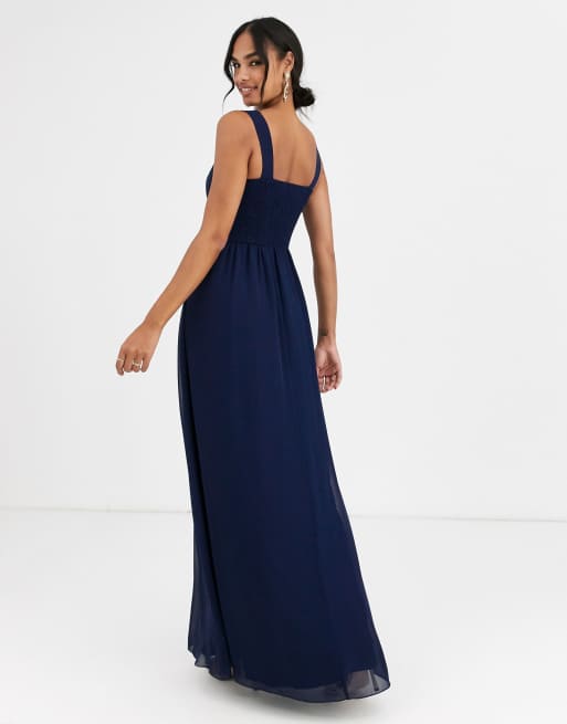 Little mistress v 2025 neck maxi dress