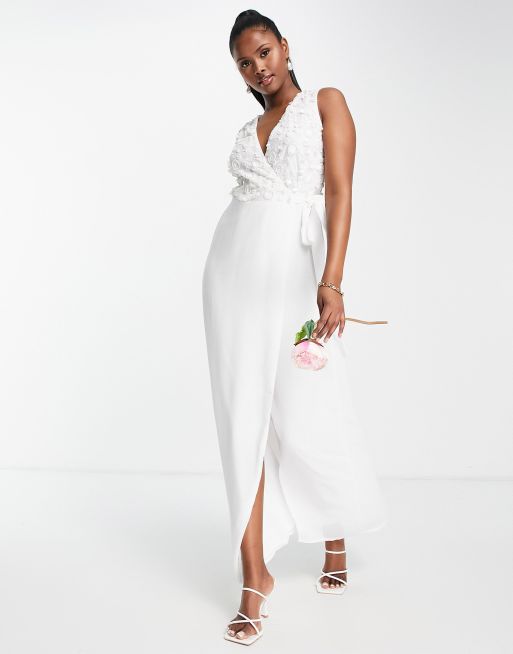 Little Mistress - Vestito lungo da sposa decorato avorio