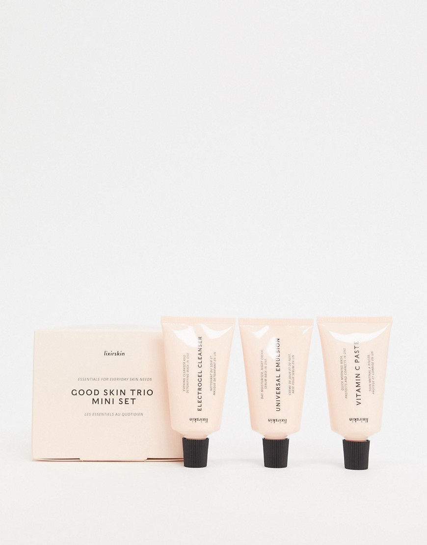 Lixirskin – Good Skin Trio Mini Set – Set med hudvårdsprodukter i miniformat – SPARA 12 %-Ingen färg
