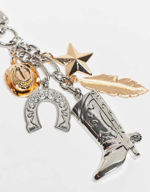 Llavero de varios tonos con charms grandes de estilo wéstern de ASOS DESIGN, 3 de 3