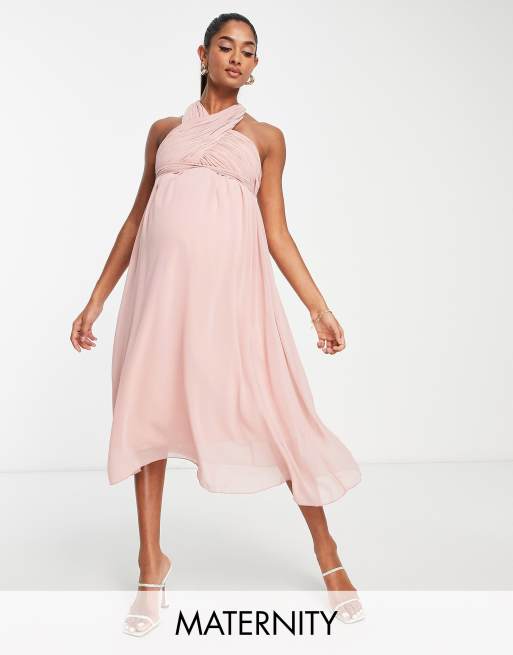 Dusty rose maternity sales bridesmaid dress