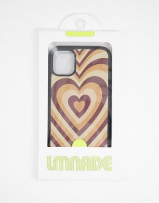 LMNADE Brown Hearts iPhone Case