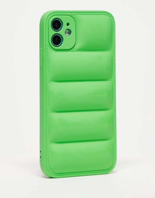 piloot kleinhandel Aanpassing LMNADE - Gewatteerd telefoonhoesje voor iPhone 11 in groen | ASOS