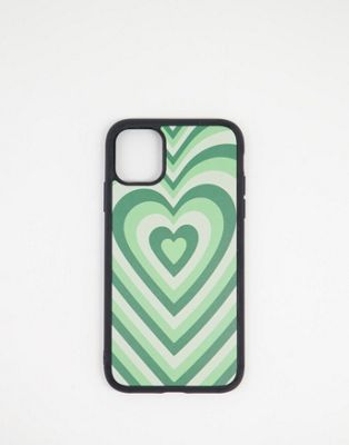 LMNADE Green Hearts iPhone Case
