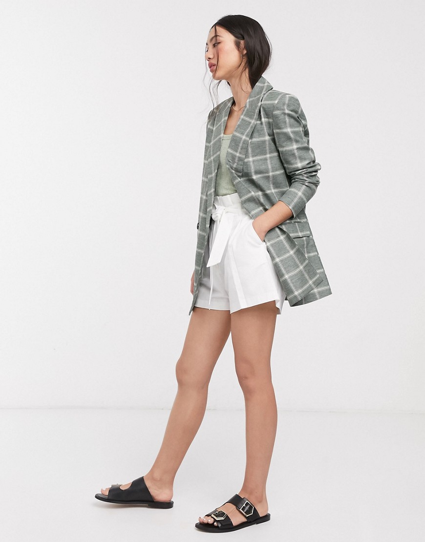 фото Льняной пиджак в винтажном стиле asos design-мульти