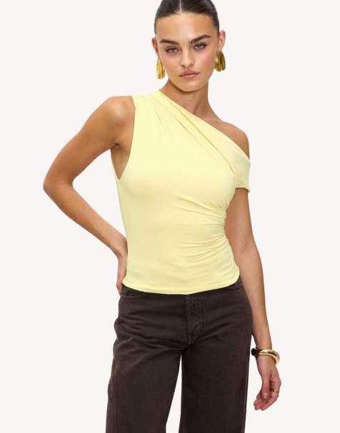 Loavies A field of memories off-shoulder top in light yellow - view 1