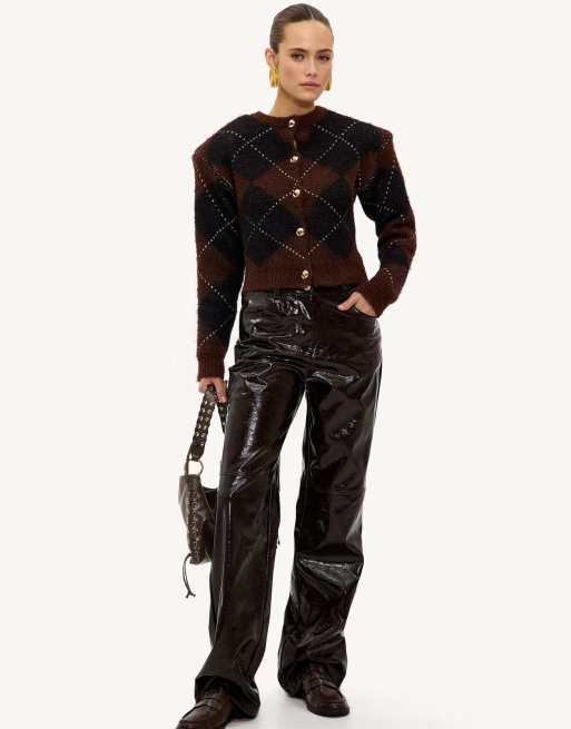 Loavies Be the bonfire spark cardigan in brown, 4 of 4