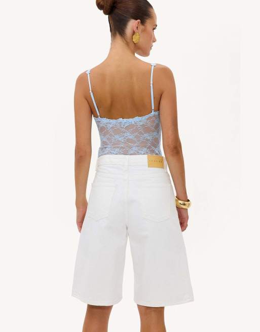 Loavies Blooming through the chill bodysuit with lace in light blue, 4 of 4