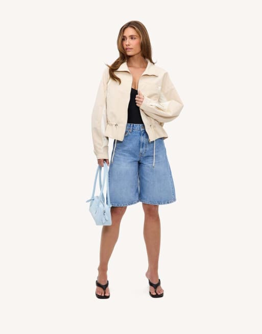 Loavies Catch my drift  jacket with off-white details in sand, 2 of 4