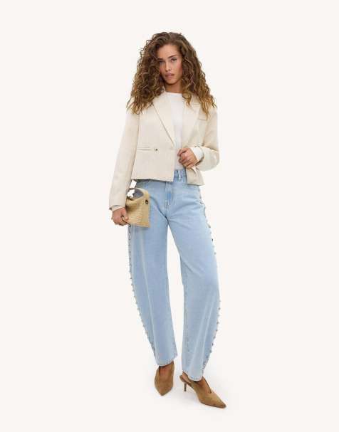 Loavies Chasing cider skies balloon jeans with studs in blue - view 1