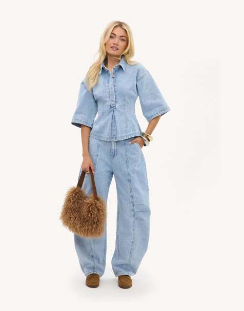 Loavies co ord denim set in blue - view 1