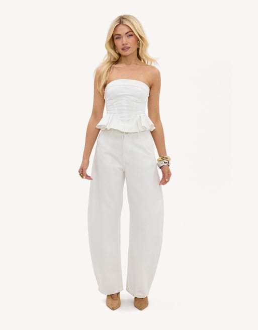 Loavies Ever in bloom balloon jeans in offwhite, 2 of 4