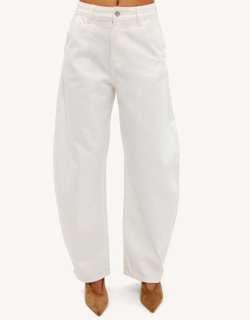 Loavies Ever in bloom balloon jeans in offwhite, 3 of 4