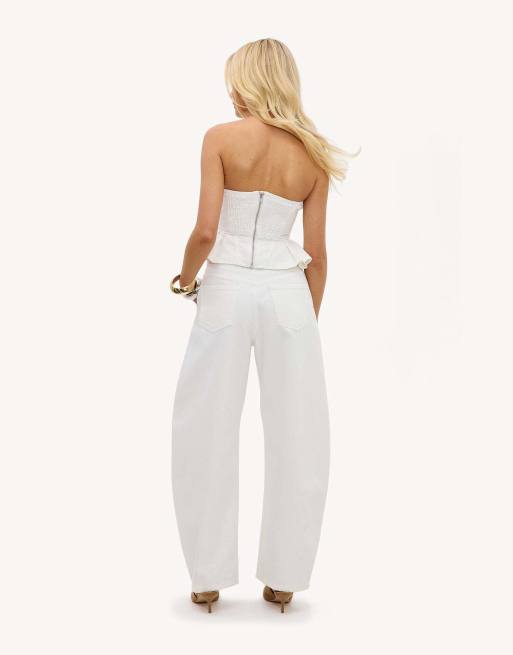 Loavies Ever in bloom balloon jeans in offwhite, 4 of 4