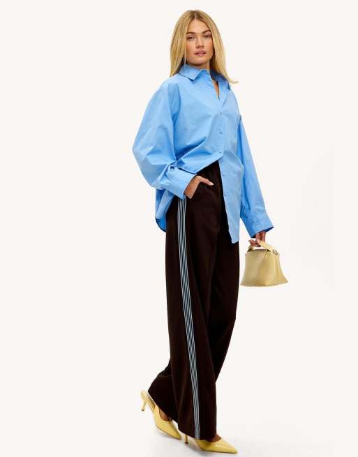 Loavies Falling into autumn wide trousers in brown, 4 of 4