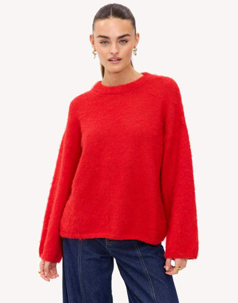 Loavies Fuzzy wuzzy jumper in red - view 1