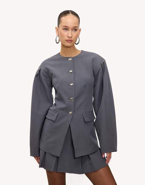Loavies Golden winter light blazer in grey - view 1
