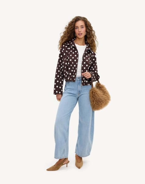 Loavies Heavenly harmony jacket with polka dots in brown - view 1