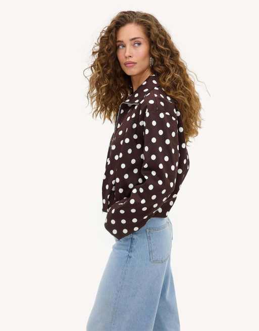 Loavies Heavenly harmony jacket with polka dots in brown, 2 of 4
