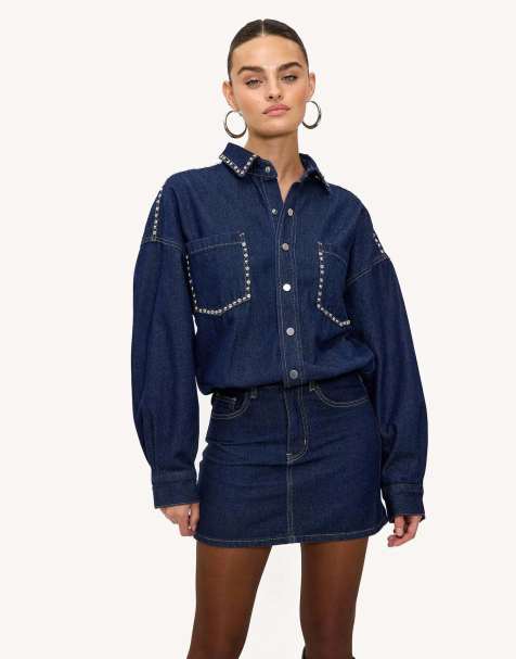 Loavies Hide away blouse dress in blue - view 1