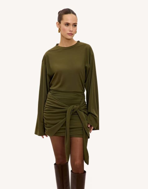 Loavies Magical midwinter mini dress in green - view 1