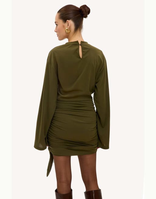 Loavies Magical midwinter mini dress in green, 2 of 4