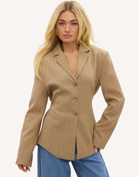Loavies Make it blossom blazer in camel - view 1