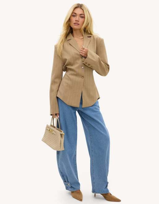Loavies Make it blossom blazer in camel, 2 of 4