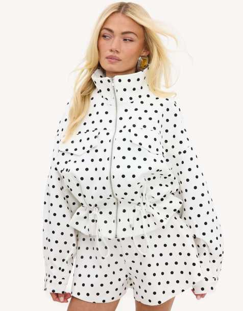 Loavies polka dot co ord set in white - view 1