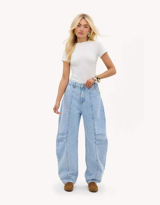 Loavies Pure devotion balloon jeans in blue, 3 of 4